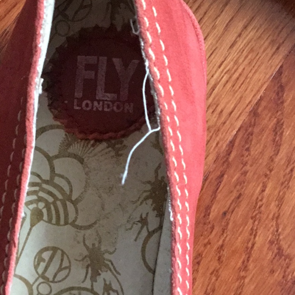 Women's Orange Suede Shoes London Fly - Picture 2 of 5
